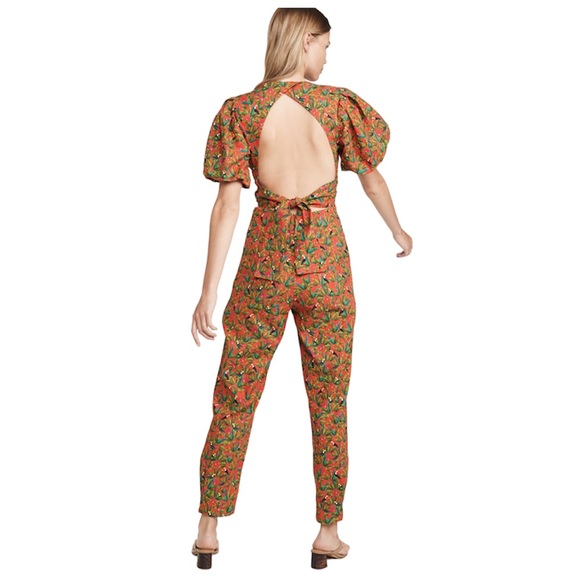 FARM Rio Tucano Paradise Open Back Jumpsuit - Size Small - Picture 2 of 6
